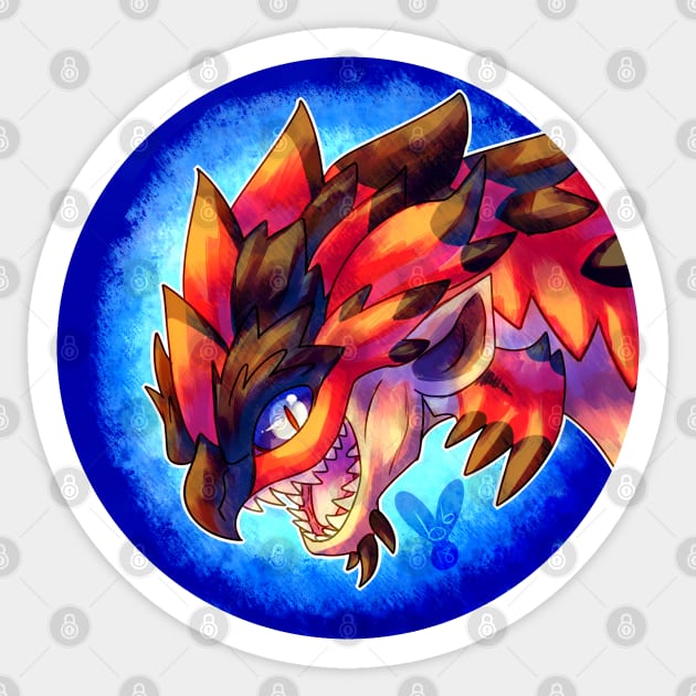 Huntable Monsters - Rathalos Sticker by BeatBawksStudio